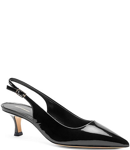 Bruno Magli Palerma Patent Leather Kitten Heel Sling Pumps