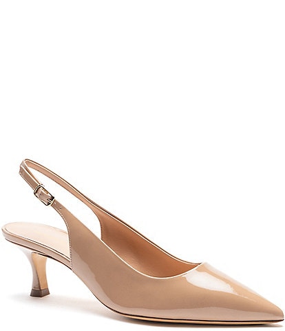 Bruno Magli Palerma Patent Leather Kitten Heel Sling Pumps