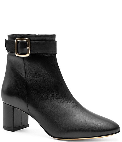 Bruno Magli Petra Leather Buckled Dress Booties