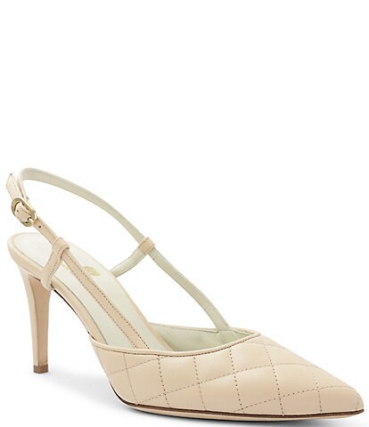 Bruno Magli Rosy Quilted Leather Slingback Pumps