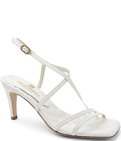 Bruno Magli Sandra Leather Square Toe Dress Sandals