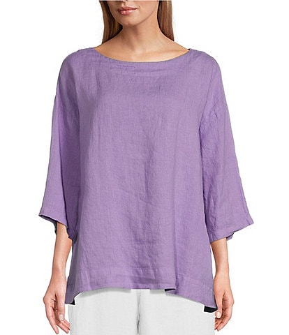 Lucky Brand Women's Long Sleeve Oversized Distressed Shirt, Lilac