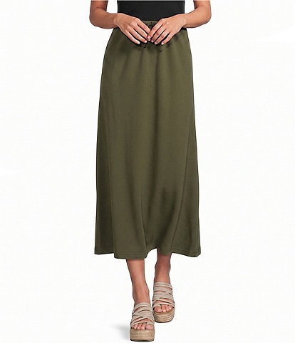 Bryn Walker Cotton Jersey A-Line Pull-On Skirt