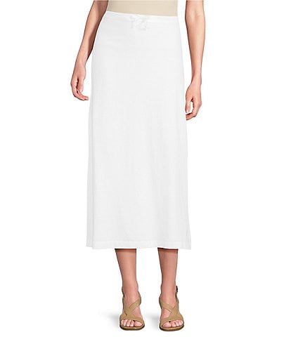 Bryn Walker Cotton Jersey Drawstring Elastic Waist A-Line Skirt
