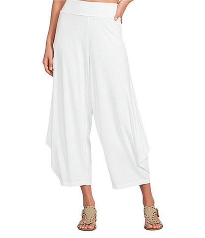 Bryn Walker Hamish Stretch Cotton Jersey Flat Waistband Drape Pants