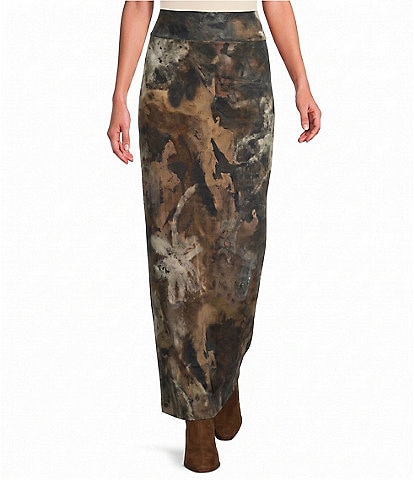 Bryn Walker Jersey Knit Abstract Print Pull-On Coordinating Pencil Skirt