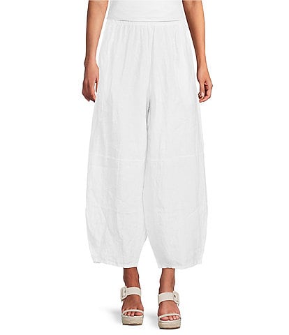 Bryn Walker Olivier Light Linen Ankle Lantern Coordinating Pull-On Pants