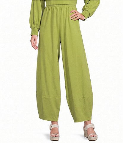Bryn Walker Olivier Coordinating Cotton Jersey Knit Pull-On Oversized Lantern Pants