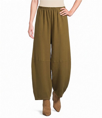 Bryn Walker Olivier French Terry Bamboo Pull-On Lantern Crop Pant