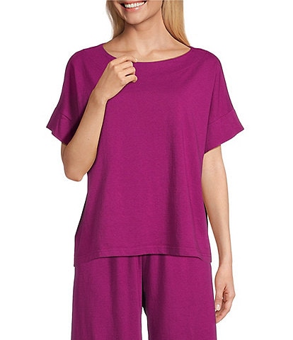 Bryn Walker Orla Cotton Jersey Round Neck Short Sleeve Shirt