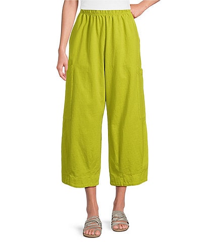 Bryn Walker Pasha Cotton Jersey Elastic Waist Cropped Pant
