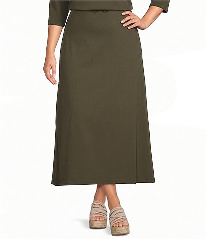 Bryn Walker Plus Size Cotton Jersey A-Line Pull-On Skirt