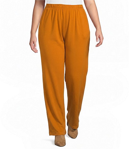 Bryn Walker Plus Size French Terry Bamboo Relaxed Pull-On Travel Pant