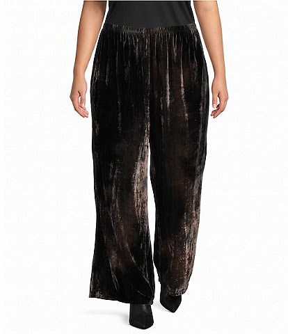 Bryn Walker Plus Size Osca Velvet Wide-Leg Pull-On Coordinating Pants