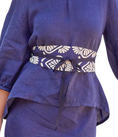 Bryn Walker Tulum Print Wide Wrap Belt