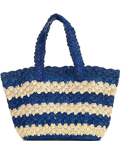 Btb Los Angeles Ivy Raffia Stripe Tote Bag