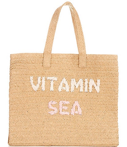 Btb Los Angeles Vitamin Sea Straw Tote Bag