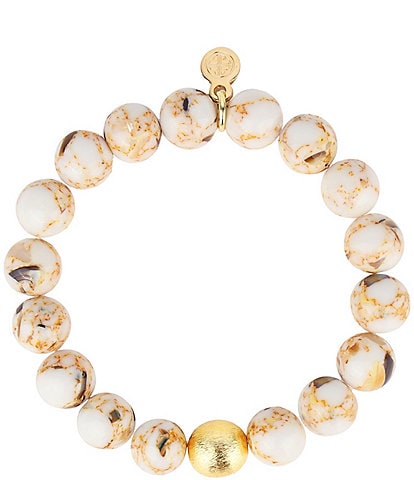BuDhaGirl Marble Beaded Stretch Bracelet