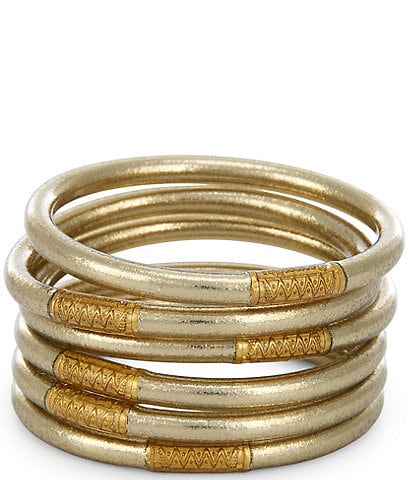 BuDhaGirl Serenity Prayer All Weather Bangles Bracelet Set