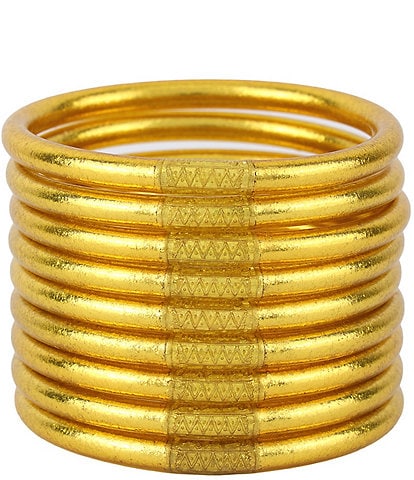 BuDhaGirl Serenity Prayer Metallic All Weather Bangles® Bracelet Set