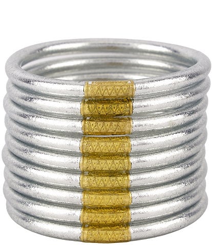 BuDhaGirl Serenity Prayer Metallic All Weather Bangles® Bracelet Set