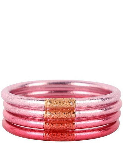 BuDhaGirl Serenity Prayer Metallic Ombre All Weather Bangles® Bracelet Set