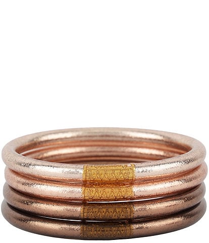 BuDhaGirl Serenity Prayer Metallic Ombre All Weather Bangles® Bracelet Set