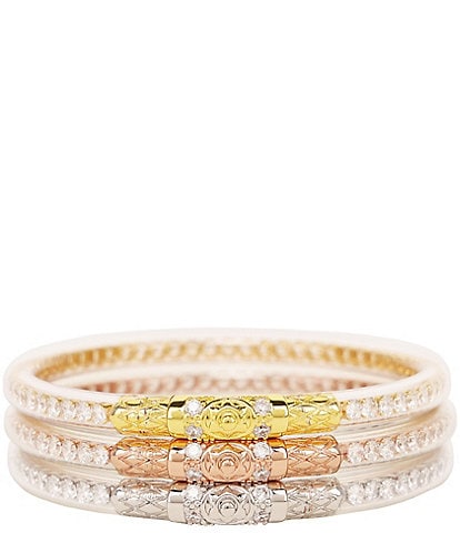BuDhaGirl Three Queens Crystal All Weather Bangles® Bracelet Set