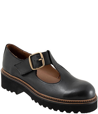 Bueno Abigail Leather T-Strap Platform Oxfords
