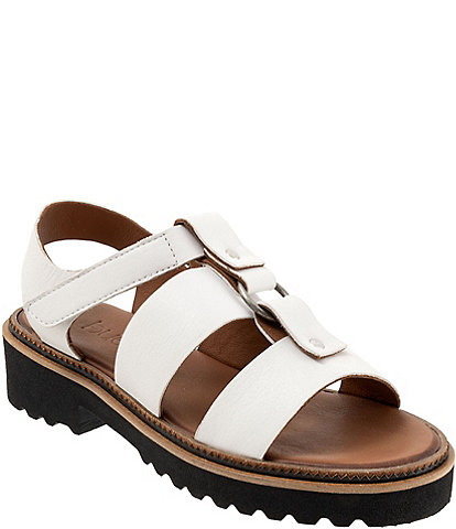 Bueno Athena Leather Banded Slingback Platform Sandals