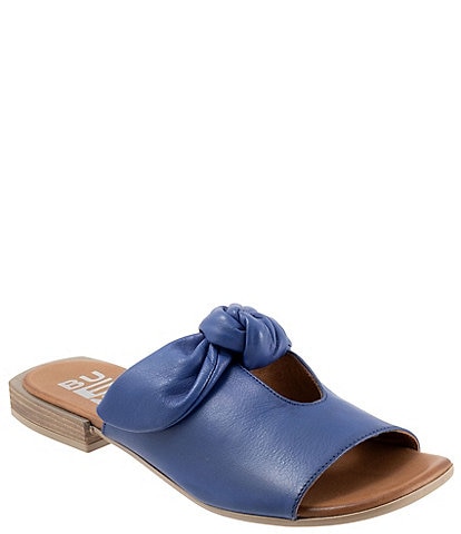 Bueno Audrey Leather Bow Slides