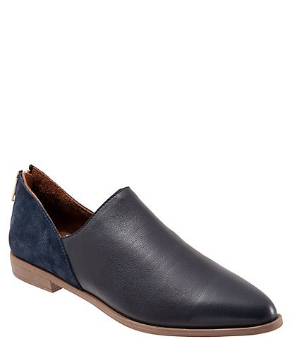 Bueno Beau Leather and Suede Back Zip Loafers