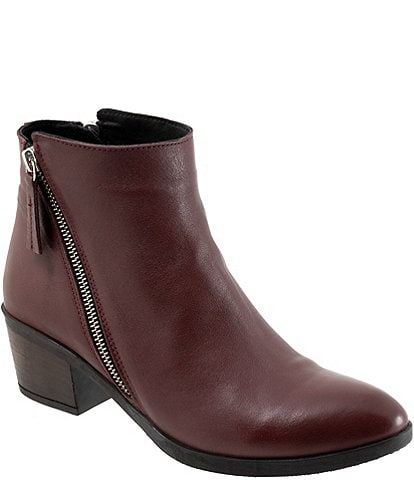 Bueno Camila Leather Dual Zip Booties