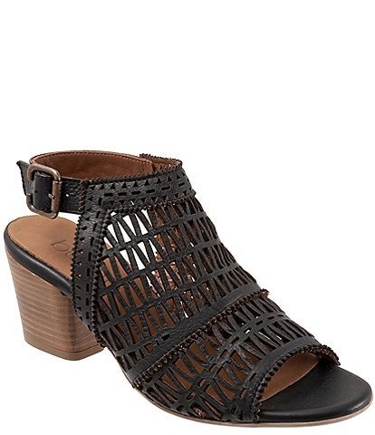 Bueno Candice Leather Laser Cut Out Sandals