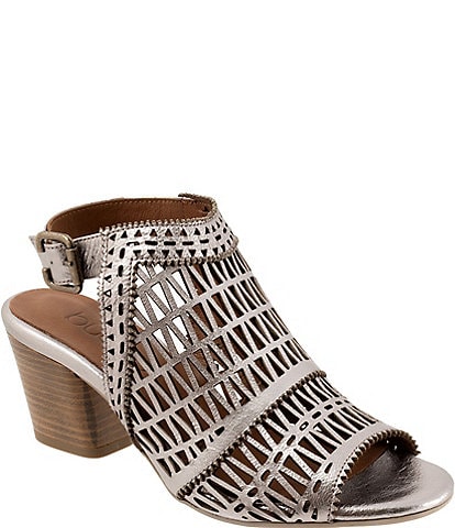 Bueno Candice Leather Laser Cut Out Sandals