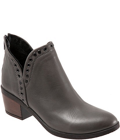 Bueno Cora Leather Grommet Studded Ankle Booties