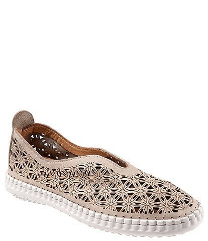 Bueno Daisy Perforated Leather Slip-Ons