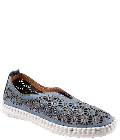 Bueno Daisy Perforated Leather Slip-Ons