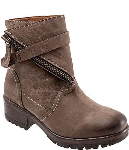 Bueno Fast Nubuck Suede Flap Zip Booties