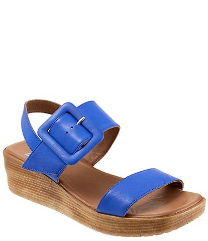 Bueno Marcia Leather Platform Wedge Sandals