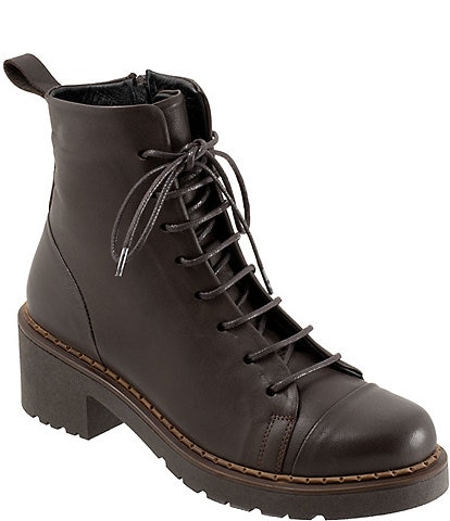 Bueno Nikita Leather Combat Booties