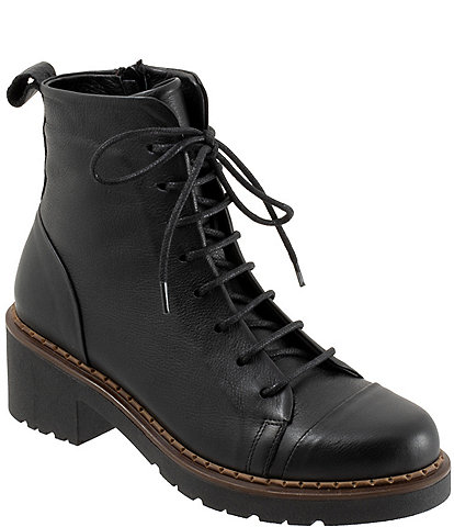 Bueno Nikita Leather Combat Booties