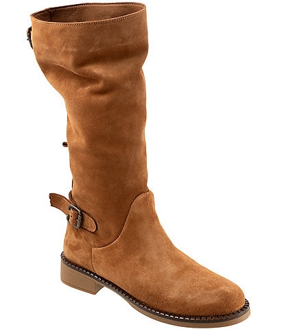 Bueno Ozzie Suede Buckle Straps Tall Boots
