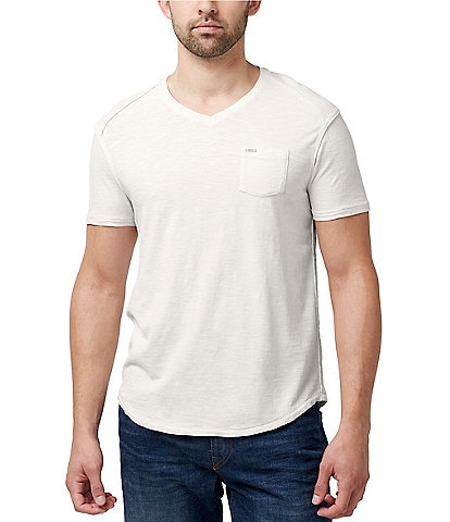 Buffalo David Bitton Kamiz V-Neck Short Sleeve Pocket T-Shirt