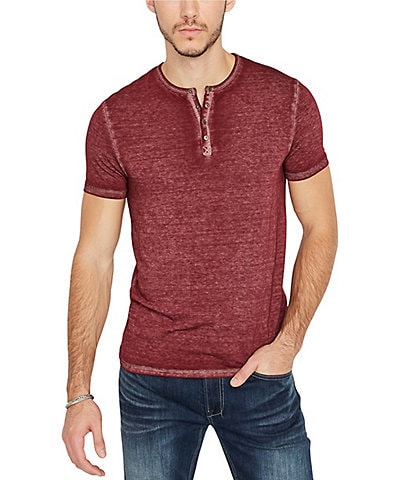 Buffalo David Bitton Kasum Short-Sleeve Burnout Henley