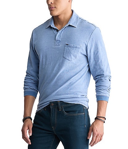 Buffalo David Bitton Kimmy Long Sleeve Pocket Polo Shirt