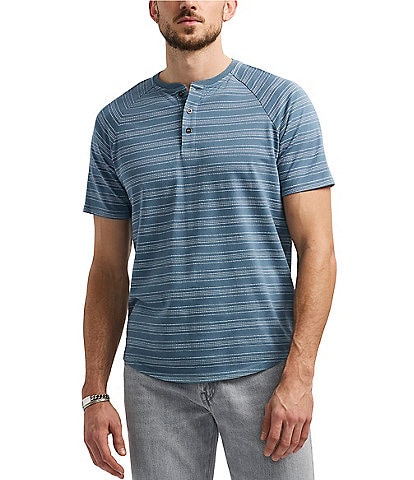 Buffalo David Bitton Klaus Short Sleeve Stripe Henley Shirt