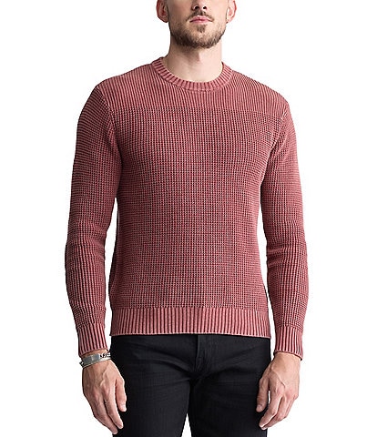 Buffalo David Bitton Long Sleeve Washy Textured Knit Sweater