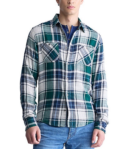 Buffalo David Bitton Saolo Woven Plaid Button Front Shirt