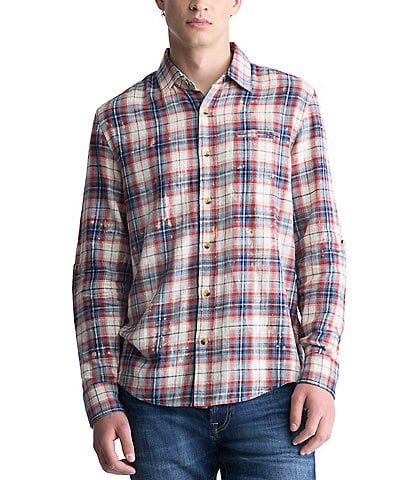 Buffalo David Bitton Simbio Long Sleeve Plaid Woven Shirt